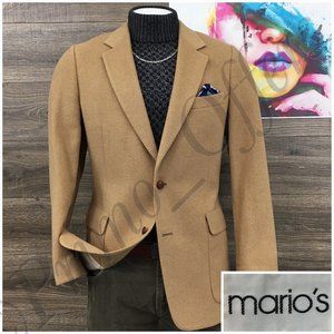 Vintage Marios Mens Blazer Sport Coat 2 Button Casual Jacket Size 42R Wool Suits
